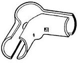1 3/8 x 1 3/8 Corner Rail Clam